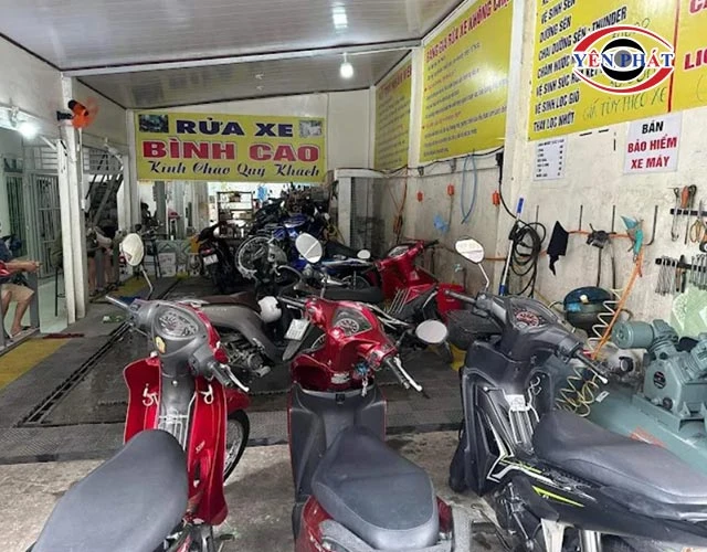 Rửa xe Bình Cao