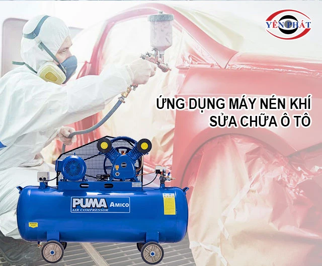 dùng máy nén khí trong sửa chữa ô tô