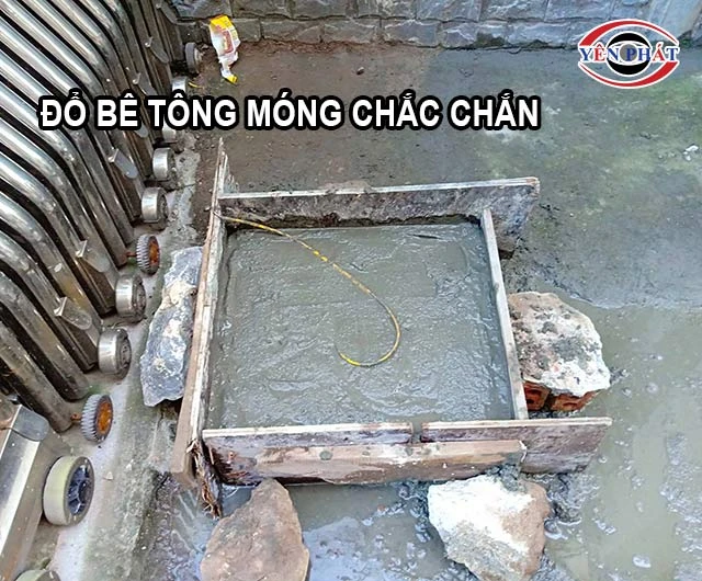 đổ bê tông móng chắc chắn