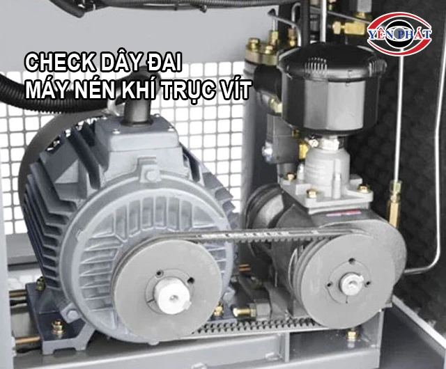 Check dây đai máy nén khí trục vít