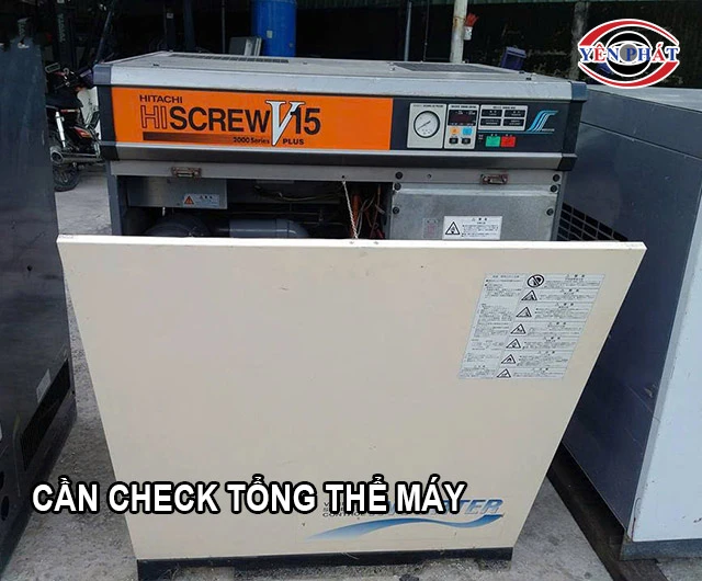 Check tổng thể máy nén khí trục vít