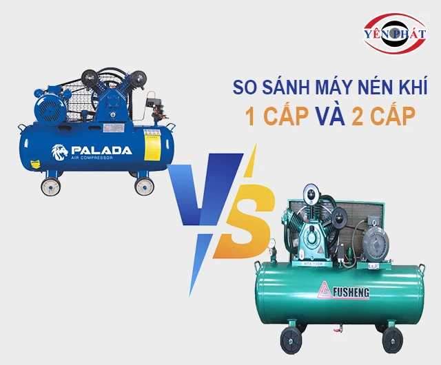 So sánh máy nén khí 1 cấp và 2 cấp