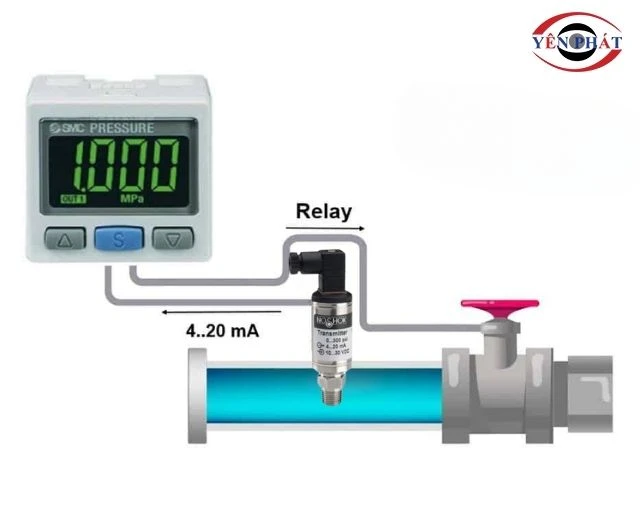 Cảm biến áp suất máy nén khí vận hành đơn giản