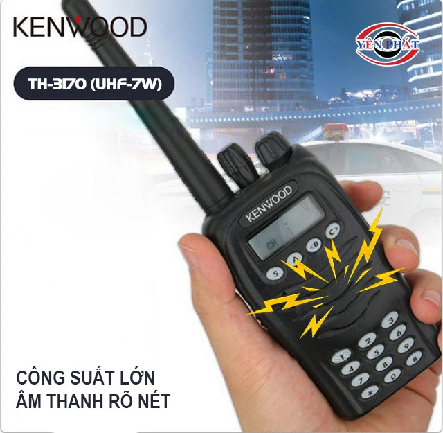 Công suất lớn, âm thanh rõ cua Kenwood TH-3170
