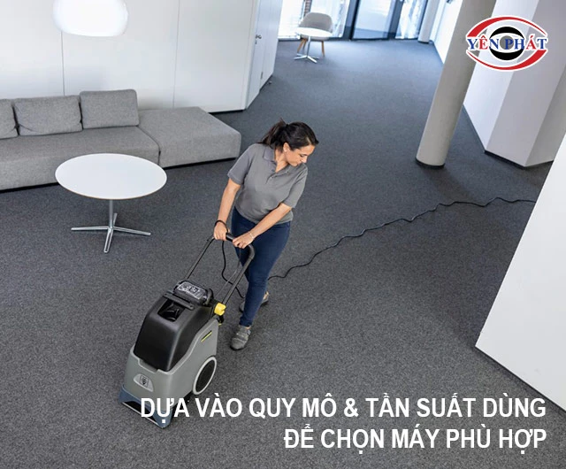 dựa vào quy mô và tần suất sử dụng máy để chọn mua