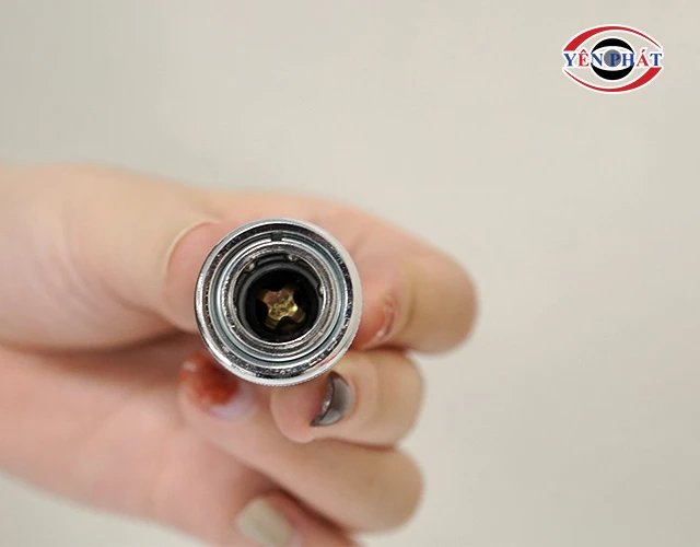 đầu khí ra của cút nối nhanh đầu cái xoắn