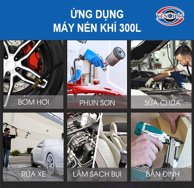 Ứng dụng của máy khí nén 300 lít