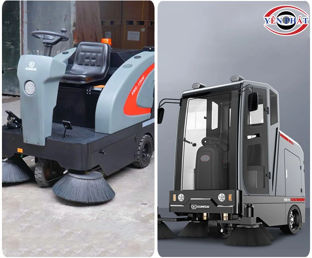 Xe quét rác Kumisai ngồi lái