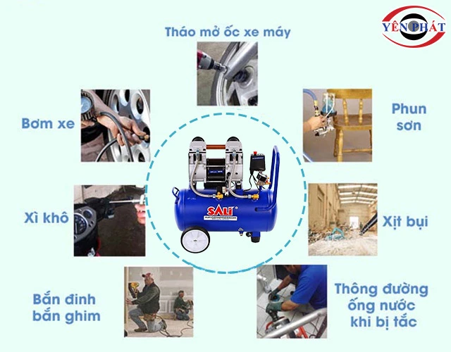 Ứng dụng của máy khí nén 5kg