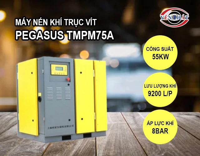 công suất của máy nén khí trục vít Pegasus TMPM75A