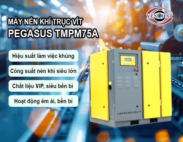 ưu điểm của máy nén khí trục vít Pegasus TMPM75A