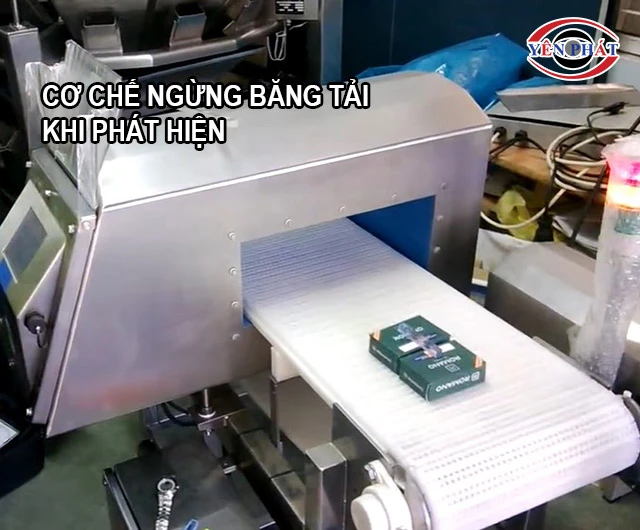 Cơ chế ngừng băng tải khi phát hiện