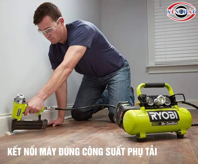 Dùng máy nén khí Ryobi