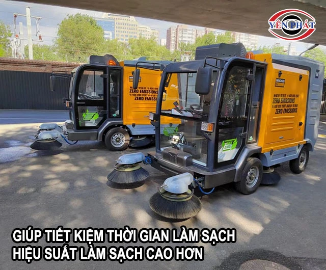 xe quét đường giúp làm sạch nhanh