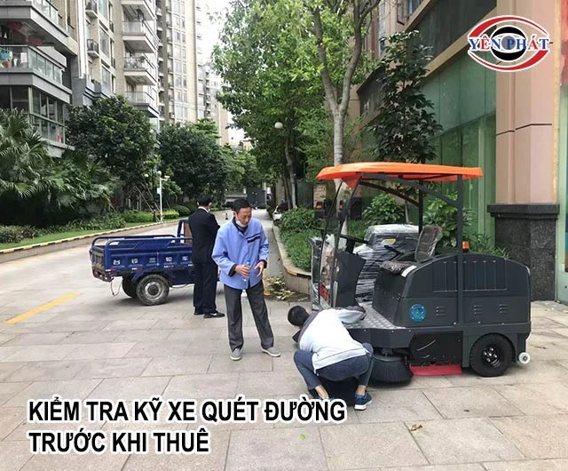 kiểm tra kỹ trước khi thuê xe quét đường