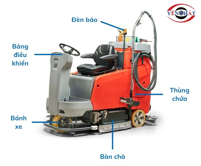 Máy chà sàn Hako có cấu tạo đơn giản