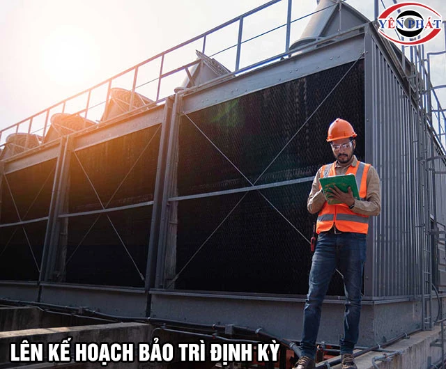 Kế hoạch bảo trì tháp giải nhiệt bị rung ồn