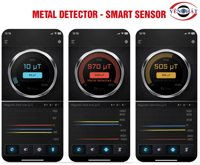 App dò kim loại Metal Detector - Smart Sensor
