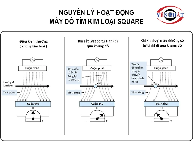 Nguyên lý hoạt động máy dò tìm kim loại Square