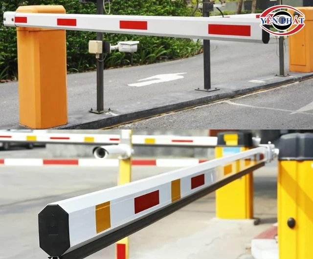 Barie công trường được trang bị thanh chắn dài