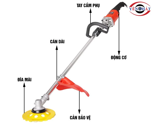 Cấu tạo của máy mài bê tông cán dài