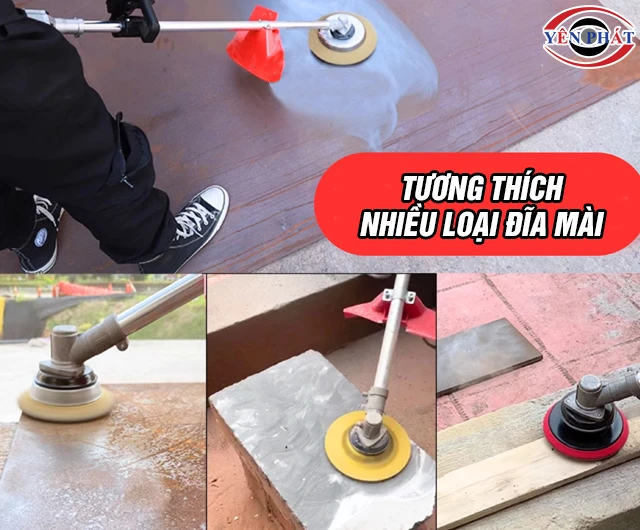 Máy mài bê tông cán dài phù hợp nhiều mặt sàn