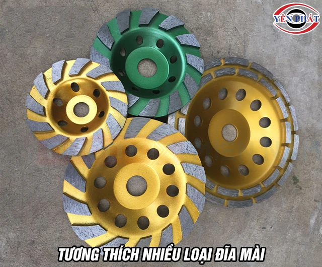 Máy mài bê tông cán dài phù hợp nhiều đĩa mài