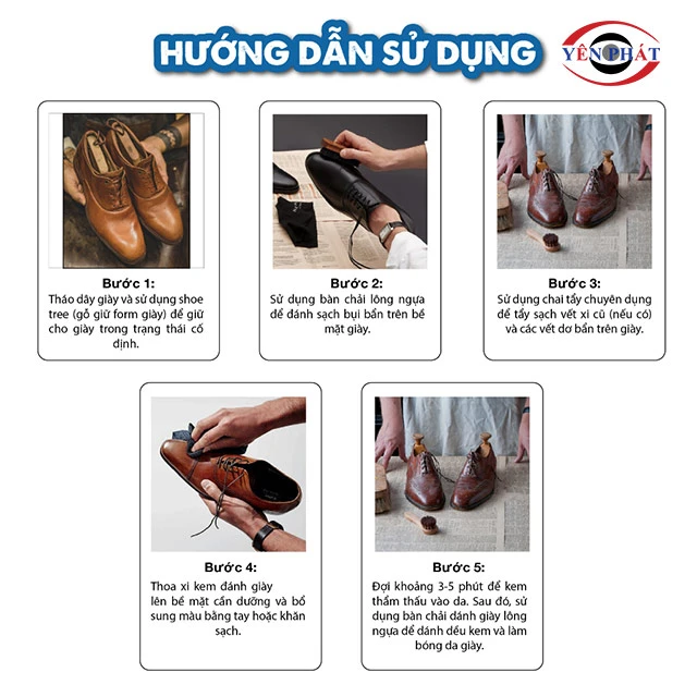 Hướng dẫn sử dụng xi đánh giày không màu