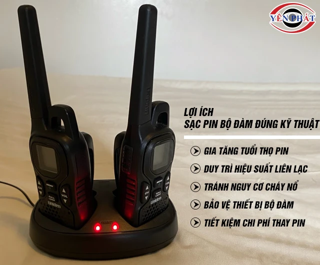 Lợi ích của cách sạc bộ đàm đúng