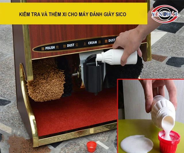 thêm xi cho máy đánh giày Sico