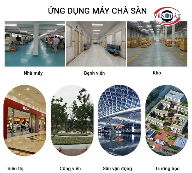 Ứng dụng của máy chà sàn Roma