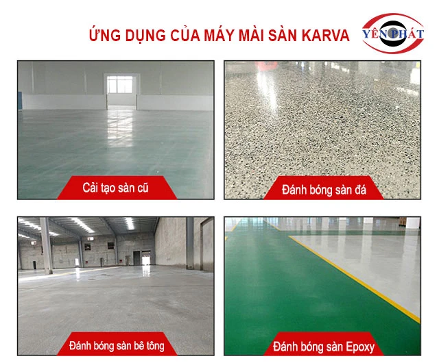 Ứng dụng của máy mài sàn Karva