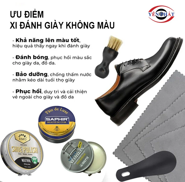 Ưu điểm của xi đánh giày không màu