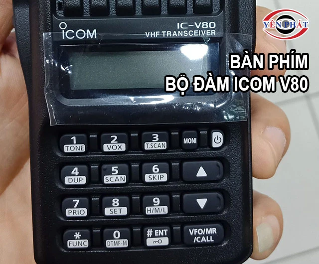 bàn phím của máy bộ đàm Icom V80