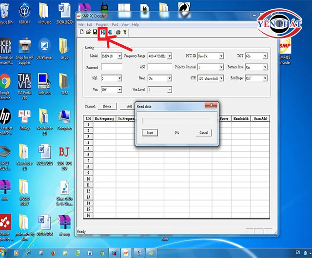 Cách cài đặt tần số bộ đàm Icom V80 qua máy tính