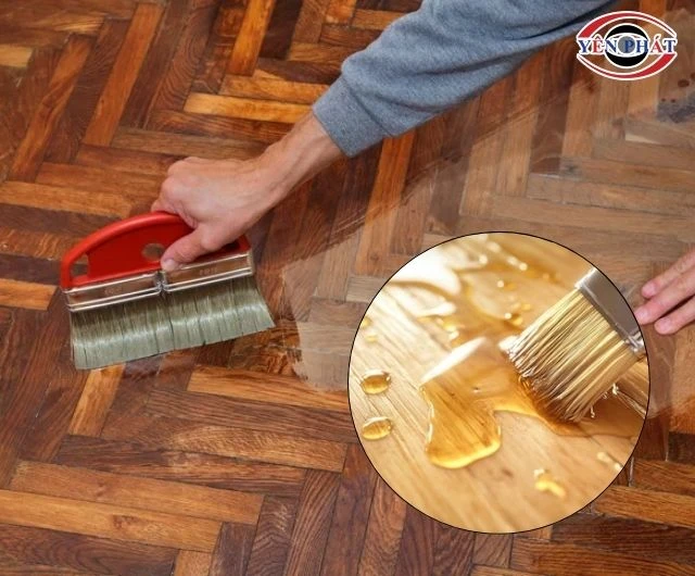 Đánh bóng sàn gỗ bằng cồn hoặc rượu pha loãng