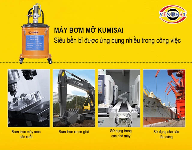 Ứng dụng của máy bơm mỡ Kumisai 