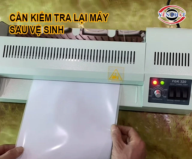 cần kiểm tra máy sau vệ sinh