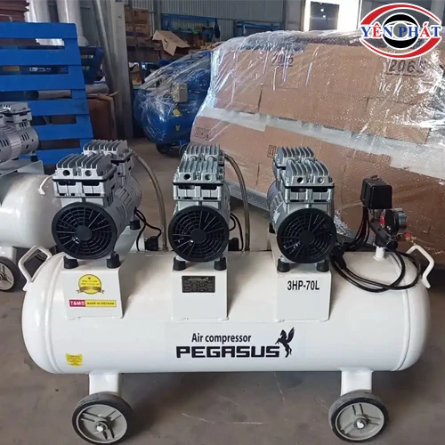 Máy nén hơi không dầu Pegasus TM-OF750x3-70L 3