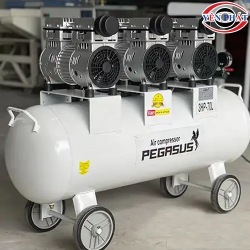 Máy nén hơi không dầu Pegasus TM-OF750x3-70L 4