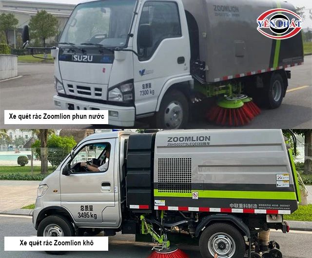 phân loại xe quét rác Zoomlion