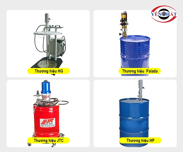 thương hiệu máy bơm mỡ thùng phuy nổi tiếng