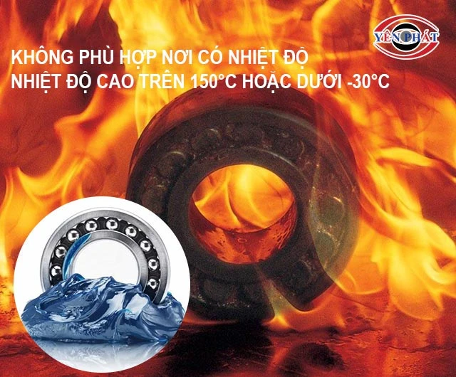 mỡ bò màu xanh không phù hợp nơi có nhiệt độ cao