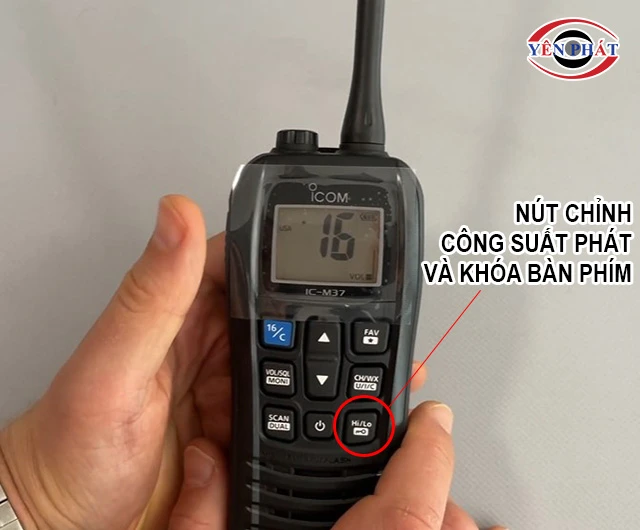 Điều chỉnh mức công suất phát (Hi/Lo)