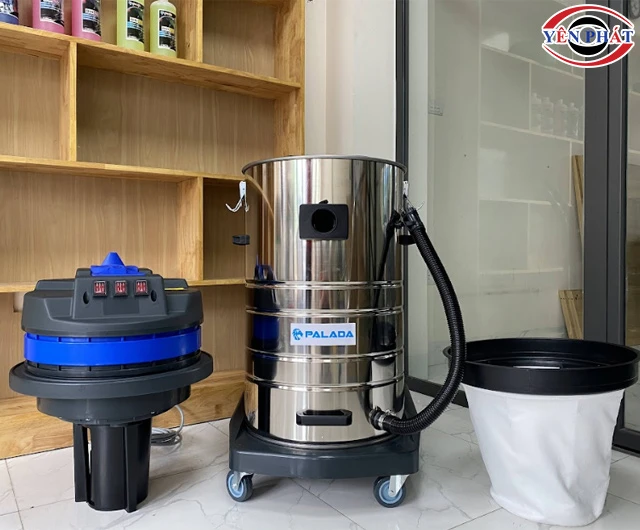 Đầu máy, thùng chứa, bộ lọc máy hút bụi cho nhà xưởng Palada PD 90