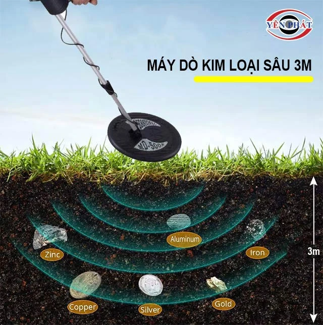Máy dò kim loại sâu 3m
