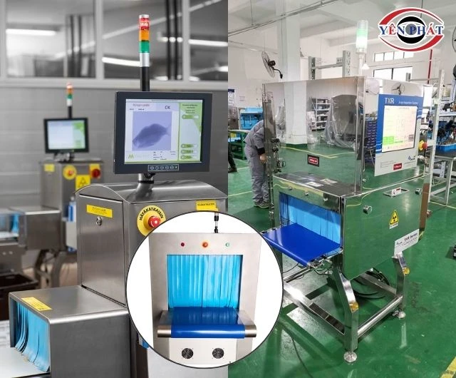 Máy dò kim loại X Ray trang bị rèm chắn an toàn