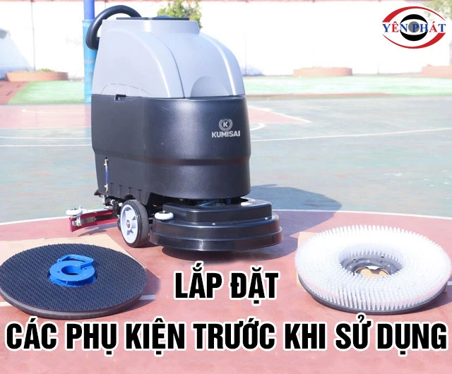 Lắp máy chà sàn công nghiệp Kumisai KMS 58E