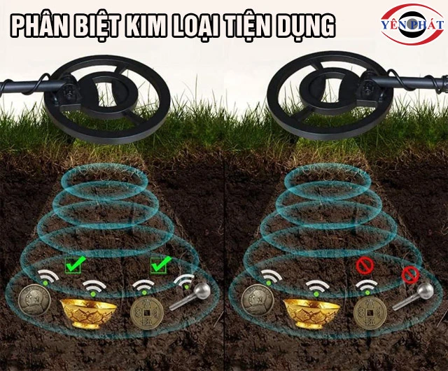 Máy dò kim loại sâu nhất phân biệt kim loại