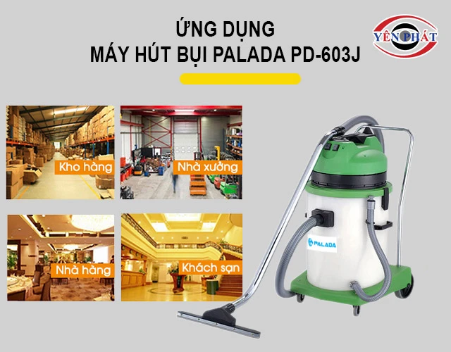 Ứng dụng của máy hút bụi công nghiệp Palada PD-603J